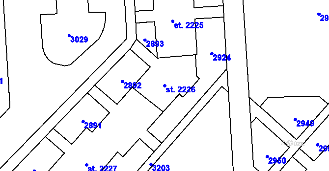 Parcela st. 2226 v KÚ Kateřinky u Opavy, Katastrální mapa