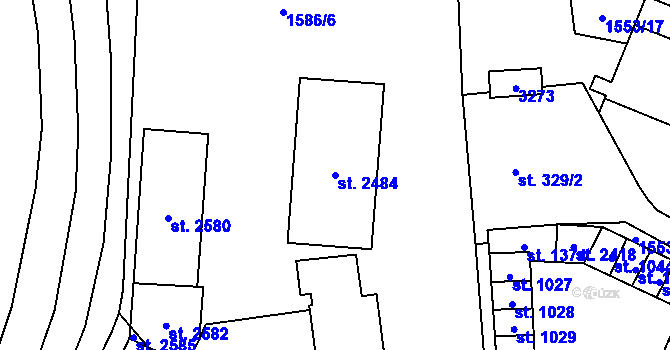 Parcela st. 2484 v KÚ Kateřinky u Opavy, Katastrální mapa