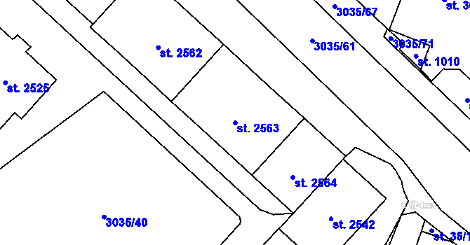 Parcela st. 2563 v KÚ Kateřinky u Opavy, Katastrální mapa
