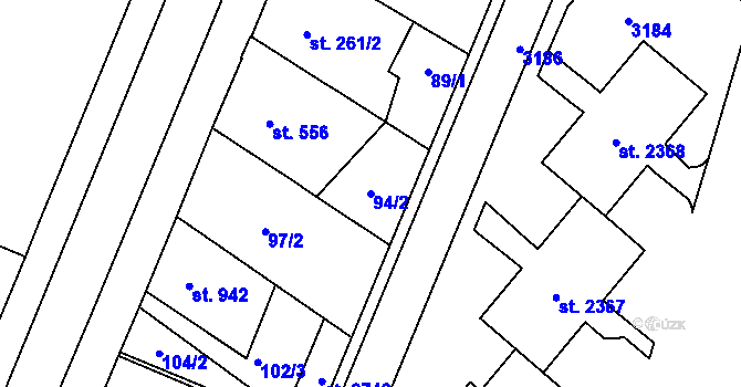 Parcela st. 94/2 v KÚ Kateřinky u Opavy, Katastrální mapa