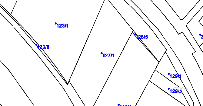 Parcela st. 127/1 v KÚ Kateřinky u Opavy, Katastrální mapa