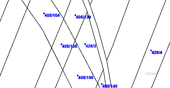 Parcela st. 428/3 v KÚ Kateřinky u Opavy, Katastrální mapa