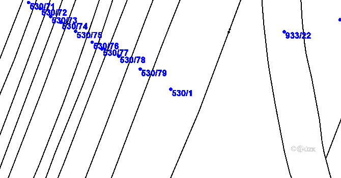 Parcela st. 530/1 v KÚ Kateřinky u Opavy, Katastrální mapa