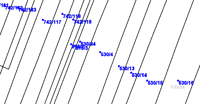 Parcela st. 530/4 v KÚ Kateřinky u Opavy, Katastrální mapa
