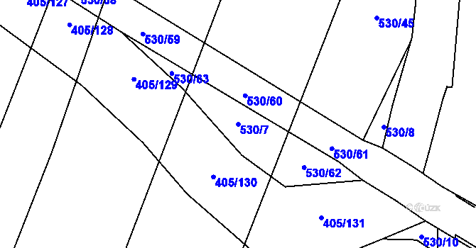 Parcela st. 530/7 v KÚ Kateřinky u Opavy, Katastrální mapa