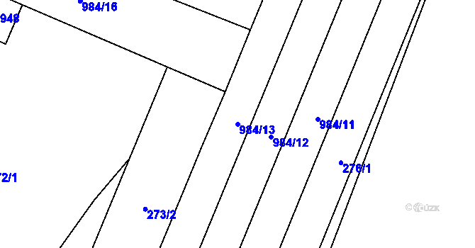 Parcela st. 984/13 v KÚ Kateřinky u Opavy, Katastrální mapa