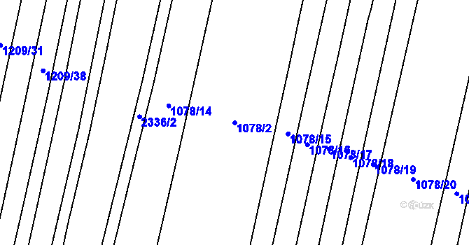 Parcela st. 1078/2 v KÚ Kateřinky u Opavy, Katastrální mapa
