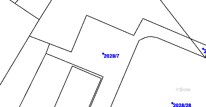 Parcela st. 2028/7 v KÚ Kateřinky u Opavy, Katastrální mapa
