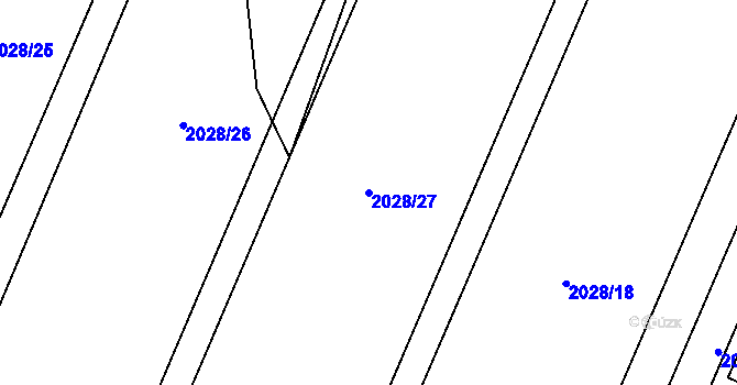 Parcela st. 2028/27 v KÚ Kateřinky u Opavy, Katastrální mapa