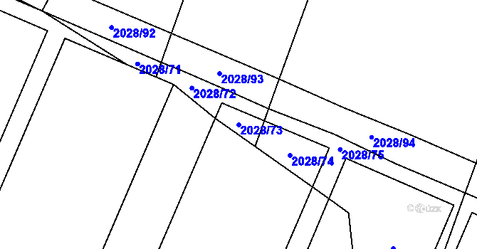 Parcela st. 2028/73 v KÚ Kateřinky u Opavy, Katastrální mapa