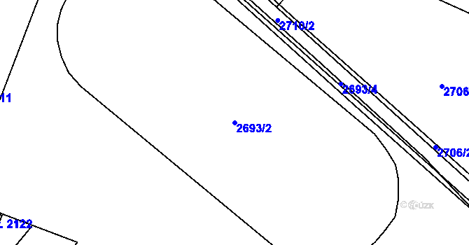 Parcela st. 2693/2 v KÚ Kateřinky u Opavy, Katastrální mapa