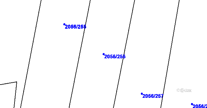 Parcela st. 2056/256 v KÚ Kateřinky u Opavy, Katastrální mapa