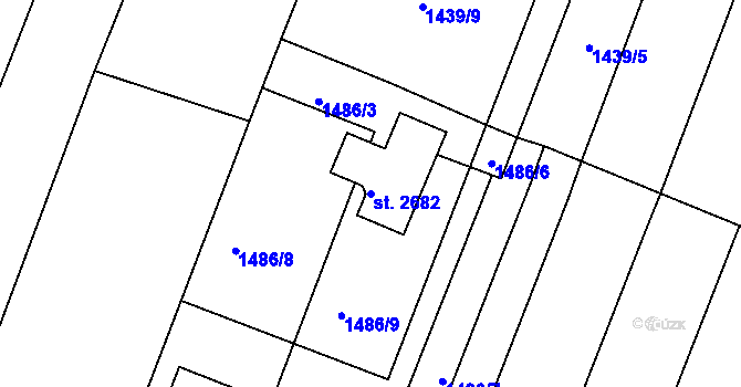 Parcela st. 2682 v KÚ Kateřinky u Opavy, Katastrální mapa