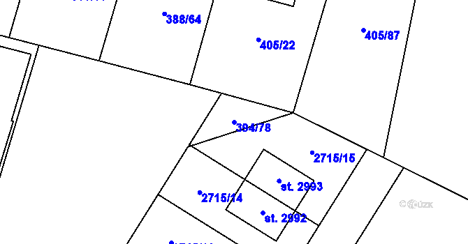 Parcela st. 394/78 v KÚ Kateřinky u Opavy, Katastrální mapa