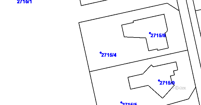 Parcela st. 2715/4 v KÚ Kylešovice, Katastrální mapa