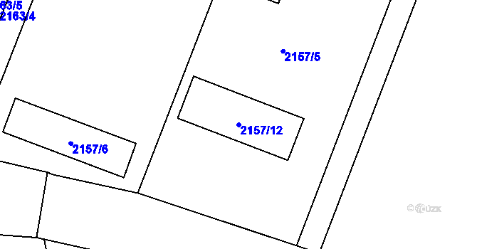 Parcela st. 2157/12 v KÚ Kylešovice, Katastrální mapa