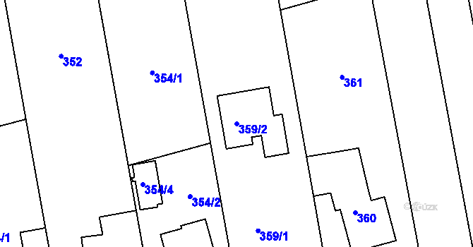 Parcela st. 359/2 v KÚ Kylešovice, Katastrální mapa