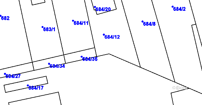 Parcela st. 684/30 v KÚ Kylešovice, Katastrální mapa