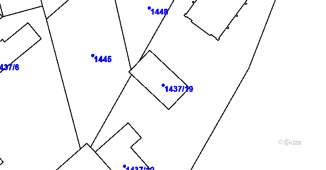 Parcela st. 1437/19 v KÚ Kylešovice, Katastrální mapa