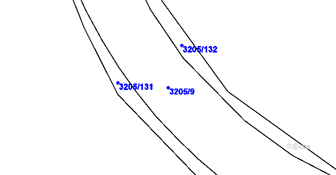 Parcela st. 3205/9 v KÚ Kylešovice, Katastrální mapa