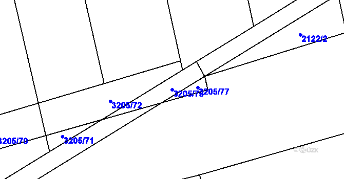 Parcela st. 3205/73 v KÚ Kylešovice, Katastrální mapa
