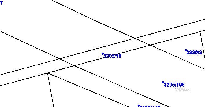 Parcela st. 3205/18 v KÚ Kylešovice, Katastrální mapa