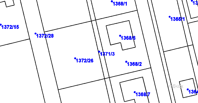 Parcela st. 1371/3 v KÚ Kylešovice, Katastrální mapa