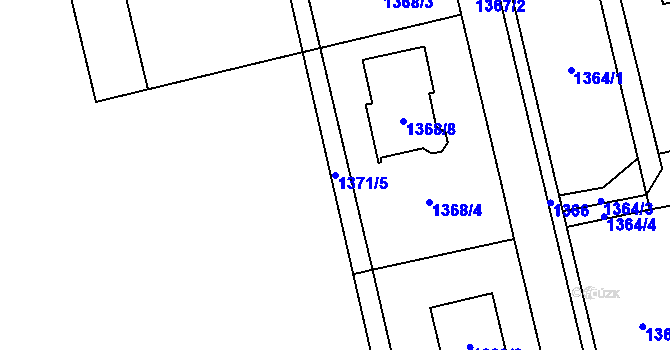 Parcela st. 1371/5 v KÚ Kylešovice, Katastrální mapa