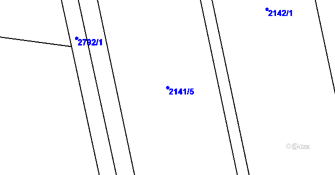 Parcela st. 2141/5 v KÚ Kylešovice, Katastrální mapa