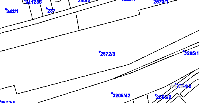 Parcela st. 2572/3 v KÚ Kylešovice, Katastrální mapa