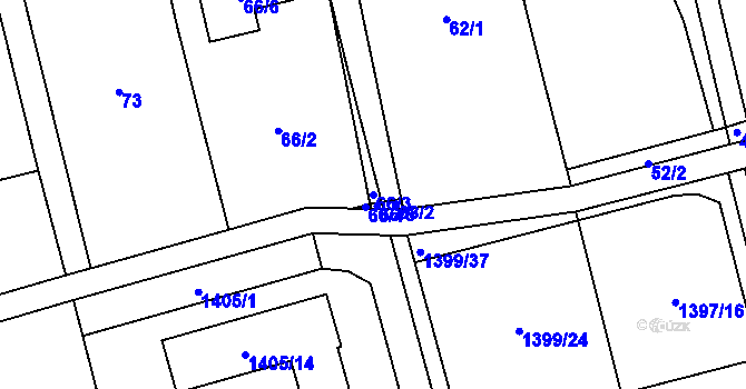 Parcela st. 66/3 v KÚ Kylešovice, Katastrální mapa
