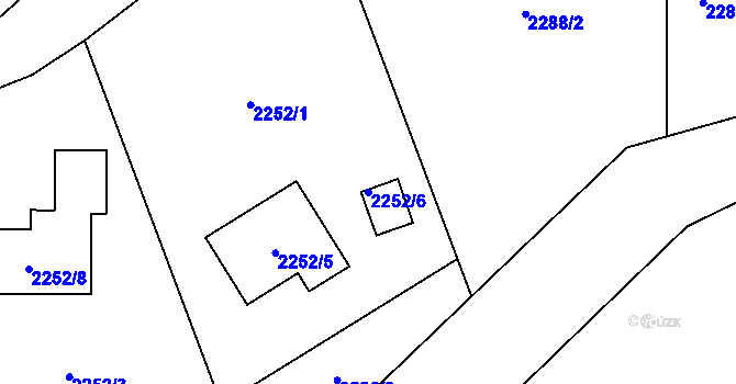 Parcela st. 2252/6 v KÚ Kylešovice, Katastrální mapa