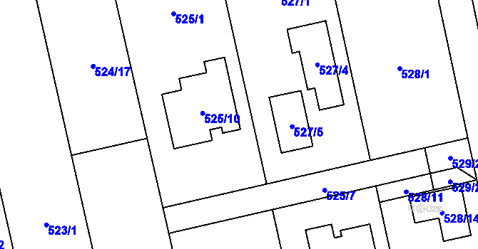 Parcela st. 525/11 v KÚ Kylešovice, Katastrální mapa