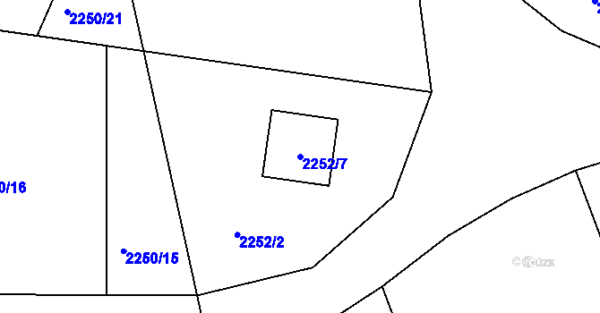 Parcela st. 2252/7 v KÚ Kylešovice, Katastrální mapa
