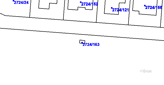 Parcela st. 2724/163 v KÚ Kylešovice, Katastrální mapa