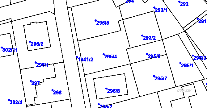Parcela st. 295/4 v KÚ Kylešovice, Katastrální mapa