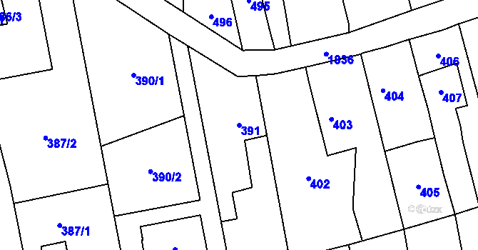 Parcela st. 391 v KÚ Kylešovice, Katastrální mapa