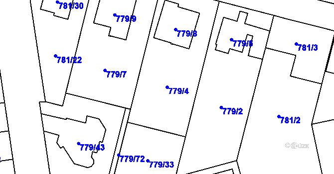 Parcela st. 779/4 v KÚ Kylešovice, Katastrální mapa