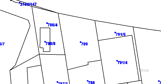 Parcela st. 789 v KÚ Kylešovice, Katastrální mapa