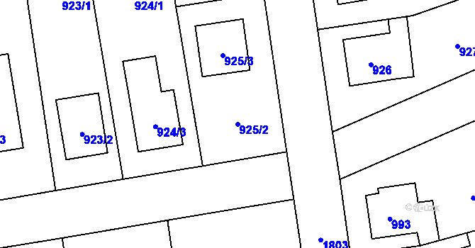 Parcela st. 925/2 v KÚ Kylešovice, Katastrální mapa