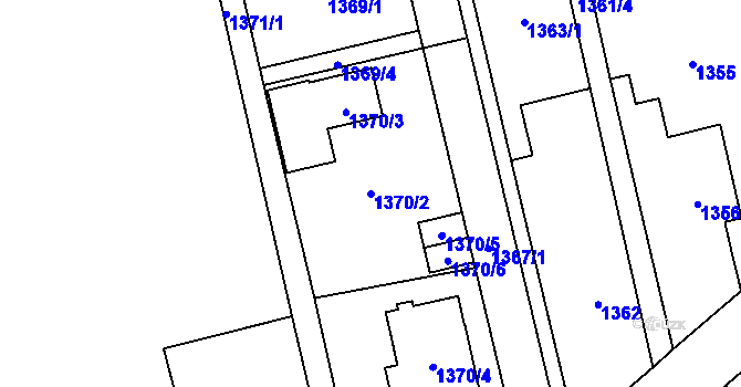 Parcela st. 1370/2 v KÚ Kylešovice, Katastrální mapa