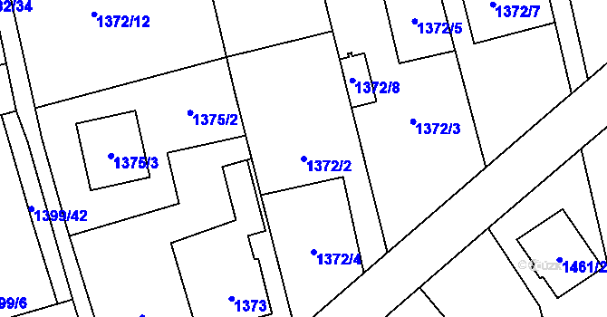 Parcela st. 1372/2 v KÚ Kylešovice, Katastrální mapa