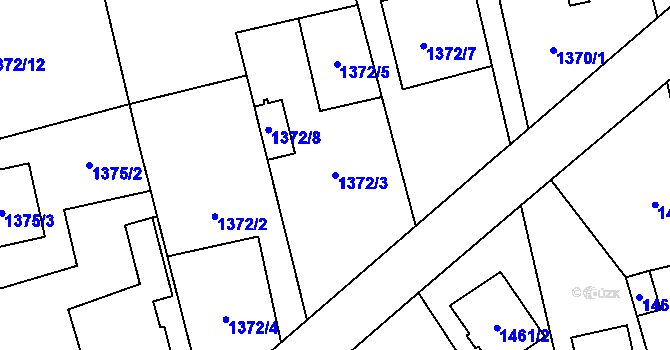 Parcela st. 1372/3 v KÚ Kylešovice, Katastrální mapa