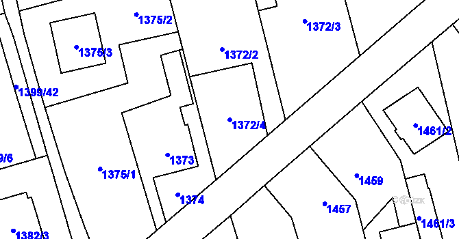 Parcela st. 1372/4 v KÚ Kylešovice, Katastrální mapa