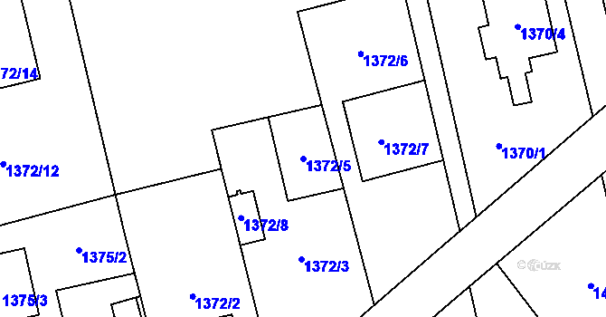 Parcela st. 1372/5 v KÚ Kylešovice, Katastrální mapa