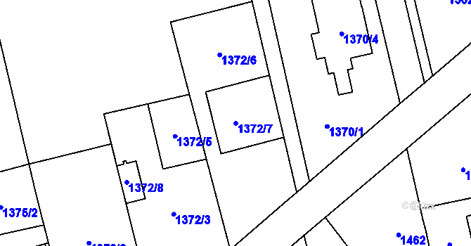 Parcela st. 1372/7 v KÚ Kylešovice, Katastrální mapa