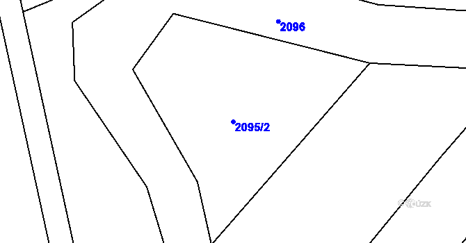 Parcela st. 2095/2 v KÚ Kylešovice, Katastrální mapa