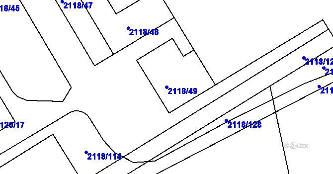 Parcela st. 2118/49 v KÚ Kylešovice, Katastrální mapa