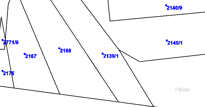 Parcela st. 2139/1 v KÚ Kylešovice, Katastrální mapa
