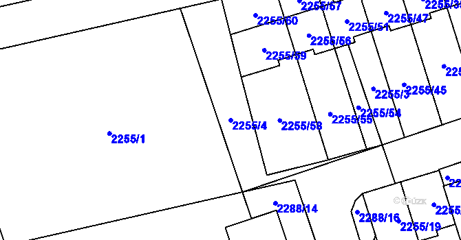 Parcela st. 2255/4 v KÚ Kylešovice, Katastrální mapa